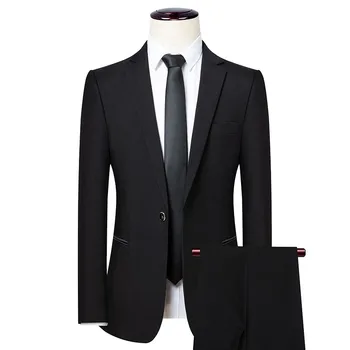 De înaltă calitate (costum + Pantaloni) de Bărbați Britanici Stil Casual Mirele Rochie de Mireasa de Afaceri Uzura Formale Profesionale Set de Două piese