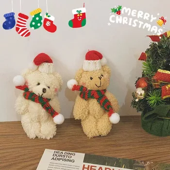Decor de crăciun pentru Copii Mini Cret Urs Cuplu Drăguț Ursuleț de Crăciun Păpușă Jucărie de Anul Nou, Cadou de Crăciun