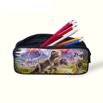 Desene animate Lumea Jurassic Dinozaur Imprimare Panza cu Fermoar Creion Cazuri Geanta pentru Fete Baieti Pen Saci de Rechizite Școlare Pencilcase Personalizate