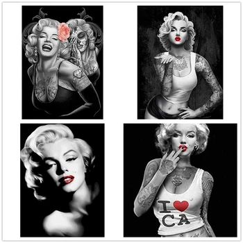 Diamant tablou Marilyn Monroe, arta, diamant broderie plină cu diamante imagine mozaic de stras cruciulițe decor acasă