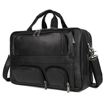 Din piele de lux, oameni de afaceri geanta mare din piele servietă 17 inch din piele naturala geanta de laptop nou