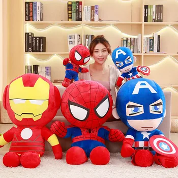 Disney Avengers Jucărie de Pluș Moale, Captain America, Iron Man, Spiderman Jucarii de Plus Film Păpuși Ziua de nastere Cadouri de Craciun pentru Copii