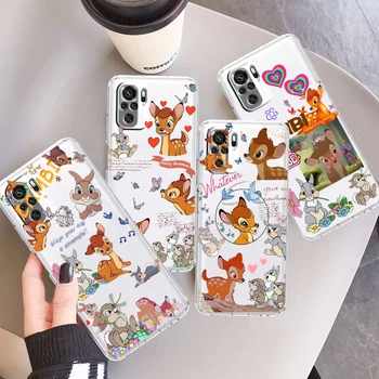 Disney Cerb Bambi Drăguț Capac Transparent Cazul în care Telefonul Pentru Xiaomi Redmi Notă 11E 11 11 11T 10 10 9 9 T 9 8 8T Pro Plus 5G 7