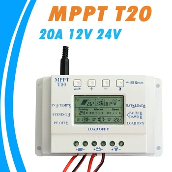 Display LCD MPPT 20A, 12V/24V Panou Solar Baterie Regulator Controler de Încărcare fără Nici un Logo Pe Suprafața T20 