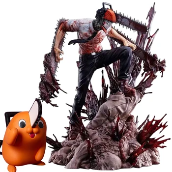 Drujba Om Denji Acțiune Figura Jucării Pochita Chainsawman Figuras Anime Figurina PVC Model de Colectie Statuie Decor Cadou