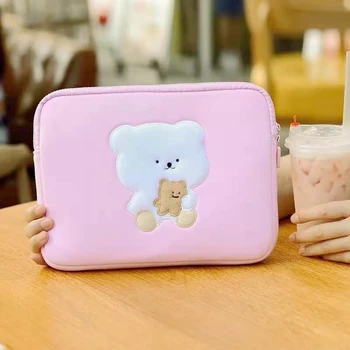 Drăguț Coreea de Desene animate Anime urs pentru iPad air pro Notebook Laptop caz de protecție sac Geantă de mână Pungă de cadou de Crăciun