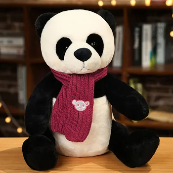 Drăguț Realiste Alb Negru Panda Gigant Umplute Jucărie De Pluș Simulat Ailuropoda Melanoleuca Papusa Moale Animale Copii Cadouri