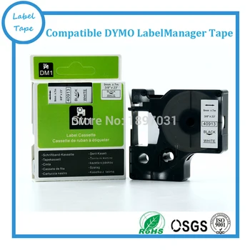 Dymo banda 40913 negru pe alb 9mm*7m pentru DYMO D1 ETICHETA BANDA compatibil dymo Label Manager label maker