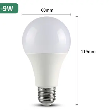 E27 Bec LED,9W,Echivalent 40W,Alb Cald 3000K,Mic Șurub Edison,CRI80,Non Flicker,Non Estompat,4Pack [Clasa de Energie A+