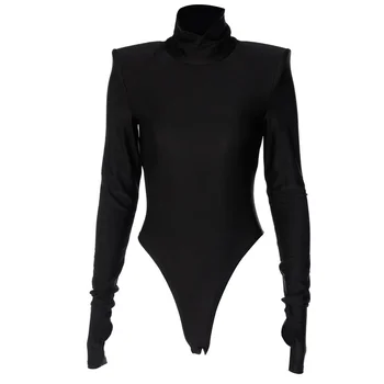 EUSHEY Toamna Iarna Guler Negru Body Femei 2021 Streetwear Slab Maneca Lunga Corpul Top Femei Sexy-O bucată de Costume