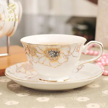 Europene de ceramică high-end cadou os de portelan cana de cafea farfurie ceașcă de ceai negru ceai de flori ceașcă pret special
