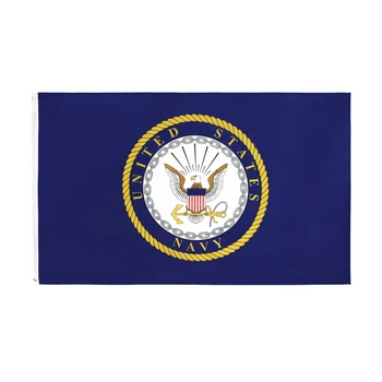 FLAGJM 90x150cm Statele Unite ale americii USN Emblema Banner Militare Fanion Noi NE Navy Pentru Decor