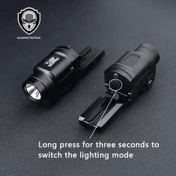FOST KLESCH 2P AK-SD LED-uri Albe GEN 2 Tactice Lanterna Cu Lampa de la Distanță Comutator de Presiune Airsoft Armă de Lumină se Potrivesc 20mm Feroviar