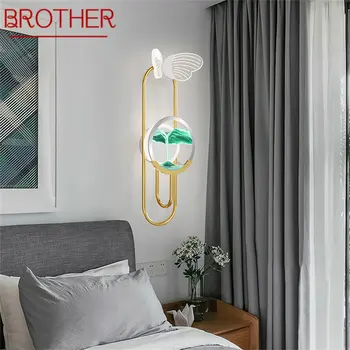 FRATELE Moderne Clepsidră de Perete de Lumină LED 3 Culori Creative Fluture de Design Interior Tranșee Lampa pentru Home Decor Dormitor