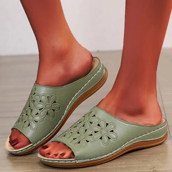 Femei Sandale Pantofi De Mers Pe Jos Pantofi Papuci Gol Afară De Pantofi Platforma Plus Siez Pene De Diapozitive Zapatos De Mujer Încălțăminte