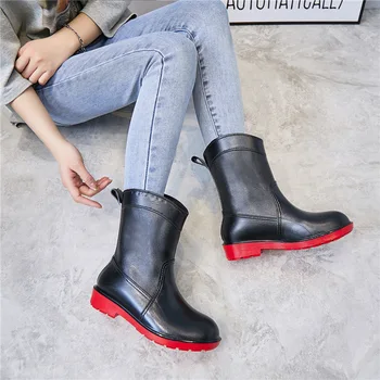 Femei la modă Cizme de Ploaie Non-Alunecare de Adult Cizme de Ploaie din Cauciuc Pantofi Pantofi Capacul de Plastic de Pantofi de Apă de Apă Cizme femei pantofi