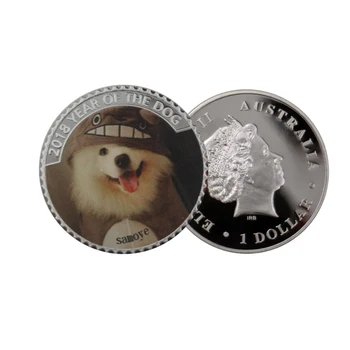 Fierbinte de Vânzare de Suveniruri Monede 999.9 Metal Placat cu Argint Monede 2018 Anul de Câine Cadou Monede pentru Copil Distractiv de Colectare Decor Acasă cadouri