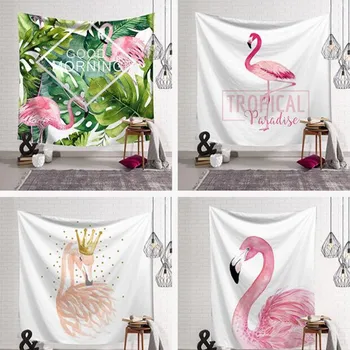 Flamingo Tapiserie De Perete De Arta Tapiserii Tropicale Acasă Decorative Ușa Perdea De Living Foaie Cuvertură De Pat Fete De Masa