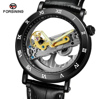 Forsining Complet Transparent Ceasuri Tourbillon de Proiectare Mecanică Bărbați Ceas Simplu Sport Casual sex Masculin Ceasuri Reloj Hombre