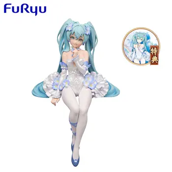 FuRyu Original VOCALOID Hatsune Miku Fairy Elf Fluture Roz cu Taitei Dop Figura Anime Pvc Model de Jucărie Ornamente de Colecție