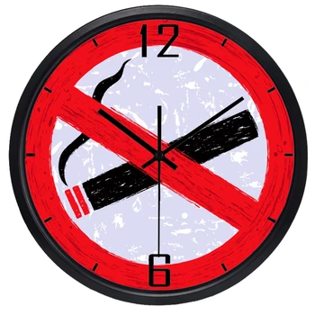 Fumatul interzis Încălzirea Creative Sticlă de Ceas de Perete Cadru Metalic 10Years Calitate Asigurat Ceas