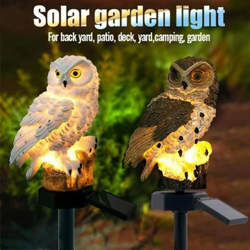Grădină Lumini Solare în aer liber Decorative Rășină Bufnita Solara rezistent la apa Lumini LED-uri cu joc pentru Grădină cu Gazon, Alee Curte Decortions
