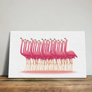 HAOCHU Nordice, Marea Britanie Flamingo Poster Pictura Decorativa de perete de Arta Canvas Camera de zi de Decorare Fată Roz Cadou de Dragoste