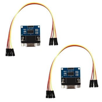 HFES 2X MAX3232 Port Serial RS232 La TTL Modul Convertizor Conector DB9 W/ 4 Cabluri de la baterie