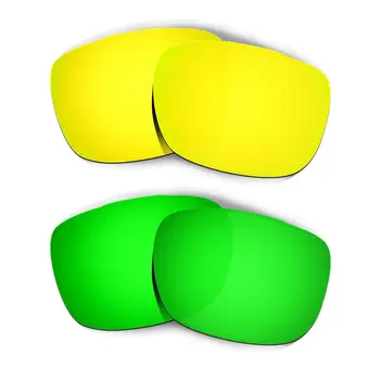 HKUCO Pentru TwoFace Înlocuire ochelari de Soare cu Lentile Polarizate 2 Perechi - Gold & Green