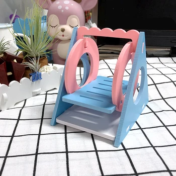 Hamster Jucării Animale De Companie Lemn Ecologice Leagăn Bomboane De Culoare Șoarece Șobolan Mouse-Produse Pentru Animale De Companie Jucărie Accesorii Creative Leagăne