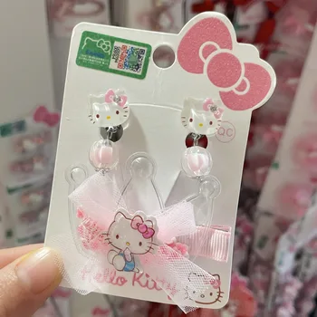 Hello Kitty Agrafe Kawaii Accesorii De Par Sanrio Fetita Arcuri Clip De Păr Benzi Legături De Moda Hairties Copilul Fata De Toamna
