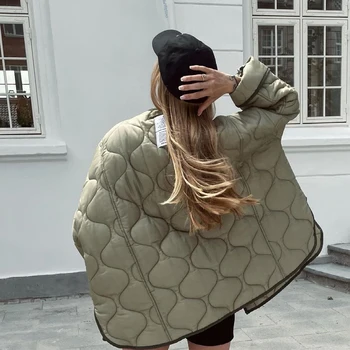 Iarna nou stil sacou Femei neajutat de buzunar single-breasted de moda casual pentru Femei jacheta de iarna geaca