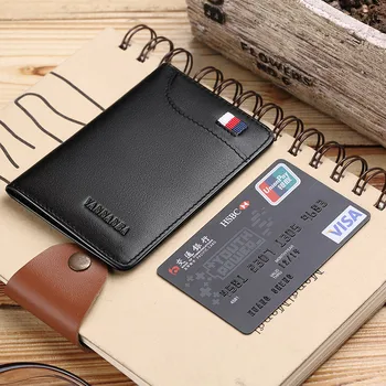 Internațional de brand nou ultra-subțire de piele mini portofel card de credit, titularul de moda high-end primul strat de piele mici poseta de monede