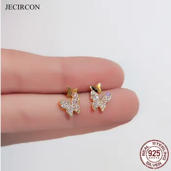 JECIRCON Argint 925 Fluture Drăguț Stud Cercei Stil coreean URI de Femei de Moda, Petrecere de Nunta, Accesorii Bijuterii Cadou