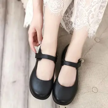 Japanee Cosplay Pantofi De Piele De Fată Drăguță Lolita Menajera Rotund Pantofi Cizme Papuci De Cosplay Pentru Rem /Ram Pantofi