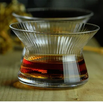 Japoneze Edo Whisky Spin Sticlă Curat Vasul de Colectare de Cristal Whisky Cupa XO Whisky, Brandy Snifter Limitat de Lemn Cutie de Cadou Cupe