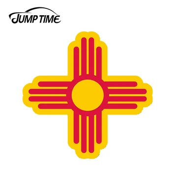 JumpTime 13 x 12cm New Mexico Autocolant Pueblo Santa Fe Albuquerque, NM Fereastra Grafica Impermeabil Ocluzie Zero Decor