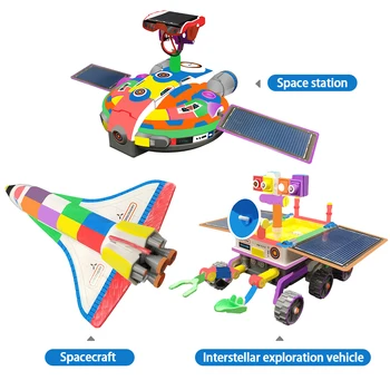 KIDSBITS Solare STEM Jucării Spațiu Graffiti 3-în-1 Interstelar Explorare Flota, Cu Manual de Utilizare Pentru Copii 8-14 Educația STEM