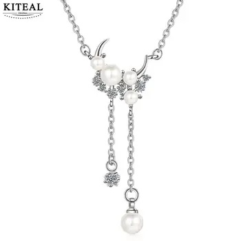 KITEAL Hot Nou Moda de argint de culoare Nobilă coliere & pandantive Luna Ciucure multi-strat coliere bijuterii de nunta
