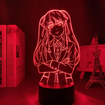 Kakegurui Meari Saotome Anime Lumină LED pentru Decor Dormitor Lumina de Noapte pentru Copii Cadou de Ziua Manga Masă Cameră 3D Lampa