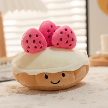 Kawaii Mini Tort Cu Simle Realiste Alimente De Pluș Stuffered Păpuși Moi Desene Animate Alimente Tort De Ziua De Nastere Cadouri