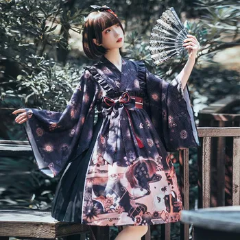 Kimono Traditional Japonez Stil Lolita Op De Zi Cu Zi Dulce Lolitas Rochie Harajuku Anime Drăguț Fete Cosplay Fashion Tea Party