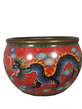 LAOJUNLU Cloisonne Dragon Phoenix Feng Shui Rezervor Tradițională Chineză Stil de Antichități Fine Art, Cadouri de Artizanat