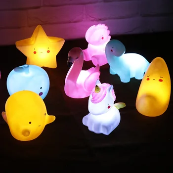 LED-uri de Desene animate Lumina de Noapte Drăguț Decor de Lămpi Luna Urs, Dinozaur Fata de Copii Jucarii pentru Copii Cadouri pentru Noptiera Dormitor Camera de Lumini