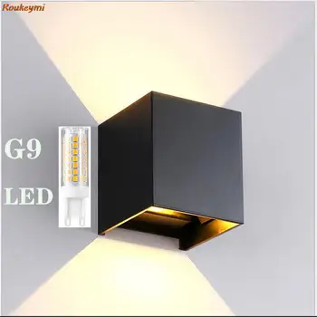 Led-uri Lumina de Perete Cu G9 Bec Grădină Lampă de Perete rezistent la apa IP65 corp de iluminat Interior/Exterior, Iluminat Decor Aluminiu 110V/220V