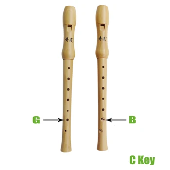Lemn De Artar Profesionale Tasta C Pentru Soprano Recorder Flaut Germană Sau Stil Baroc Din Lemn Opt Gaura Înalte Instrumente De Suflat Din Lemn Flaut