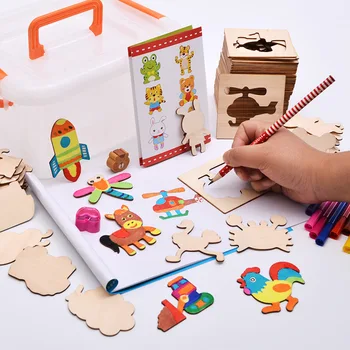 Lemn Digital Scrisori de Potrivire Puzzle Montessori Jucarii pentru Copii de Învățare Timpurie Jucarii Educative Copii Cognitive Decojit Joc