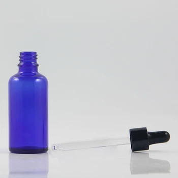 Lichid Reactiv Pipetă de Sticlă 1.7 OZ, 50ml albastru cobalt dropper sticla pentru ulei esential de ambalare