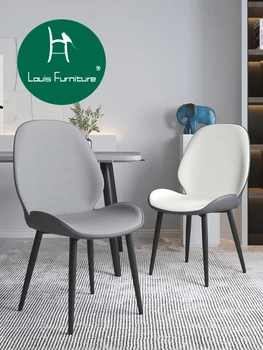 Louis Moda Nordică modernă tehnologie simplă pânză de lumină de lux spatar scaun de luat masa de negociere unghii dressing scaun