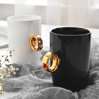 M Japoneză Sublimare Pahar De Apă De Sticlă Mâna De Aur Cana Ceramica Cesti De Cafea Cana Lapte Drăguț Cani De Mare Capacitate Pahare